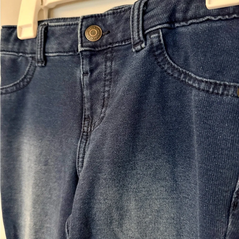 Cat & Jack Girls’ Mid-Rise Soft Knit Jegging Dark Wash Adjustable Waist Stretch